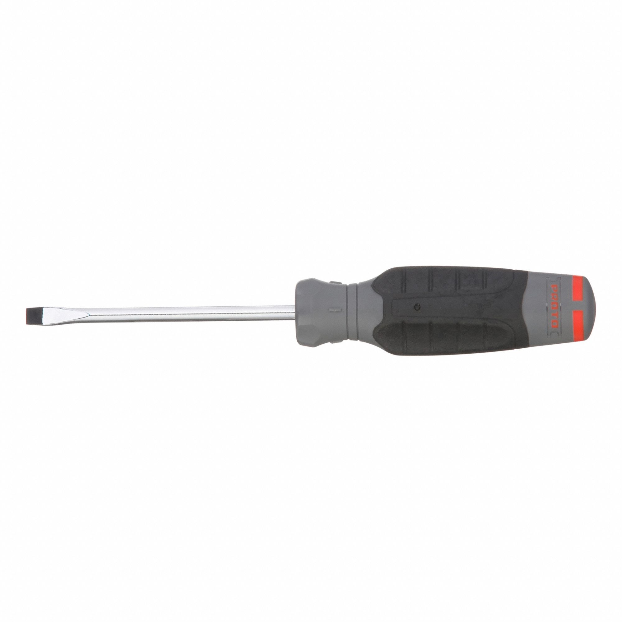 Screwdrivers: 1/4 in Tip Size, Long Lg, 8 1/2 in Overall Lg, 4 in Shank Lg, Cushion Grip