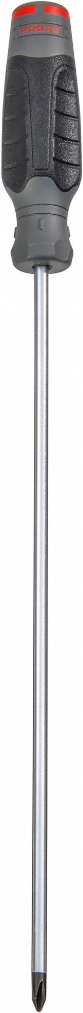SCREWDRIVER, #2 TIP SIZE, 16 1/2 IN OVERALL L, 12 IN SHANK L, CUSHION GRIP