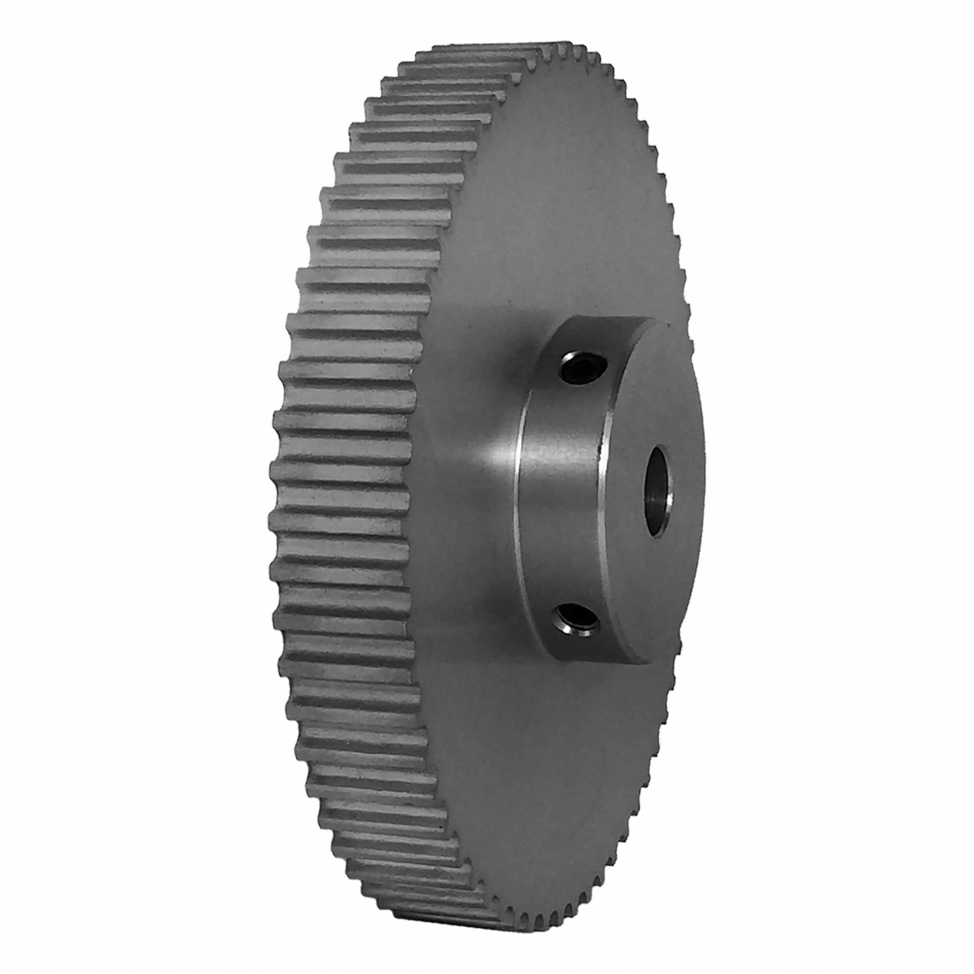 DAYTON Timing Pulley: Curvilinear, Fixed, For HTD Timing Belt Section, For 9 mm Belt Wd, 62 Teeth (MPN 62-5M09-6A5). Key specifications — Brand: DAYTON; Finish: Clear Anodized; For Belt Series: Powerhouse®.