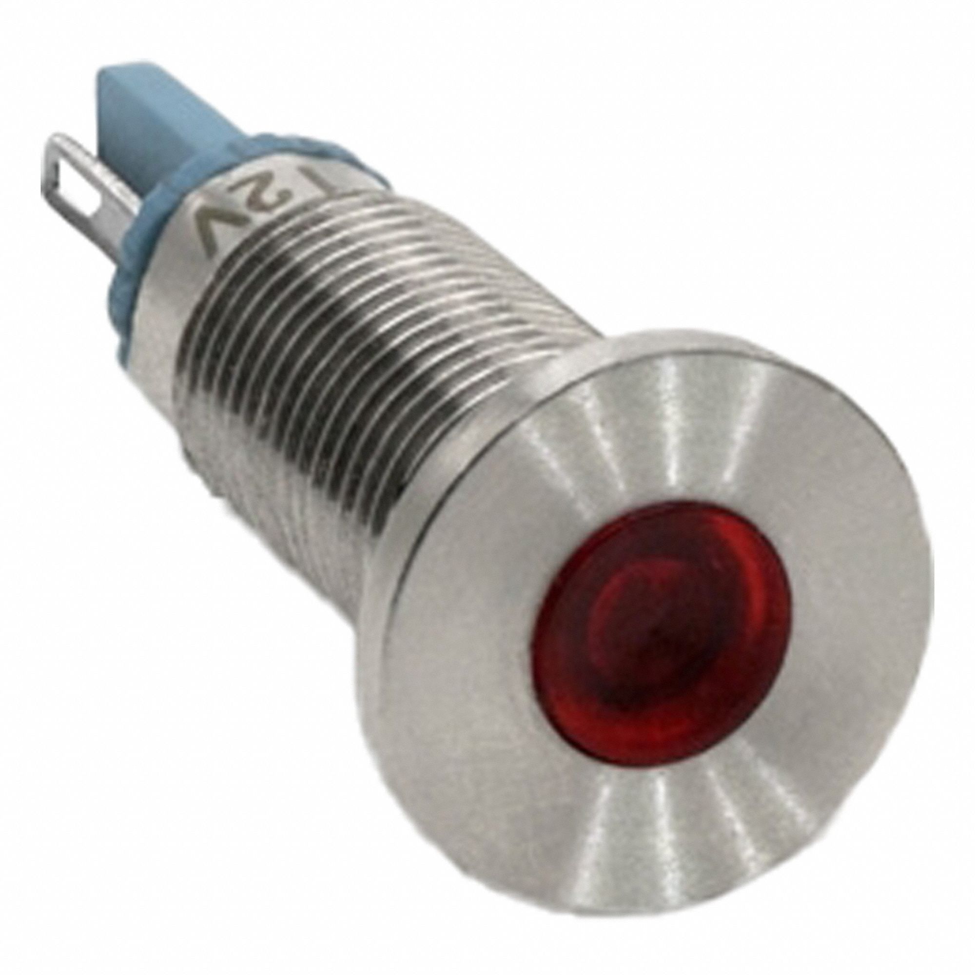 Panel Indicator Light: 8 mm Panel Mounting Hole Dia, LED, Red, Protruding Head, 620