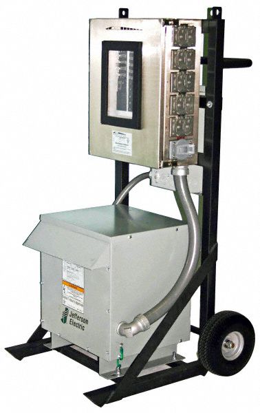 Portable Power Station: Three Phase, 480V AC, 120/208V AC, 5-20, 30 kVA Transformer Size