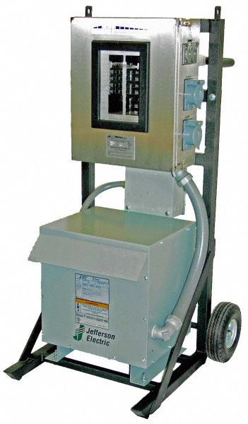 Portable Power Station: Three Phase, 480V AC, 120/208V AC, 5-20, 30 kVA Transformer Size