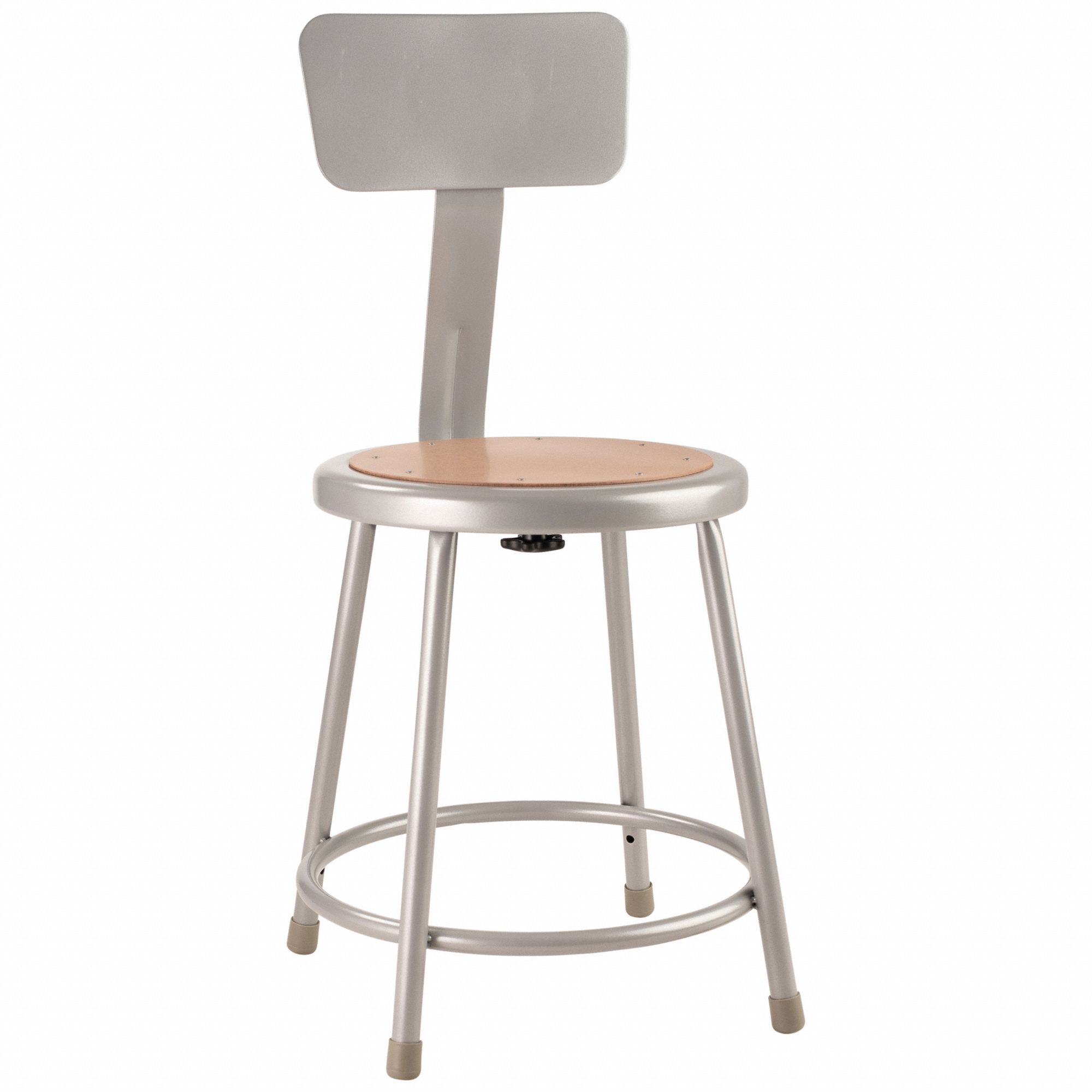 Round Stool: 31 in Overall Ht, 18 in min to 18 in max, Backrest Included