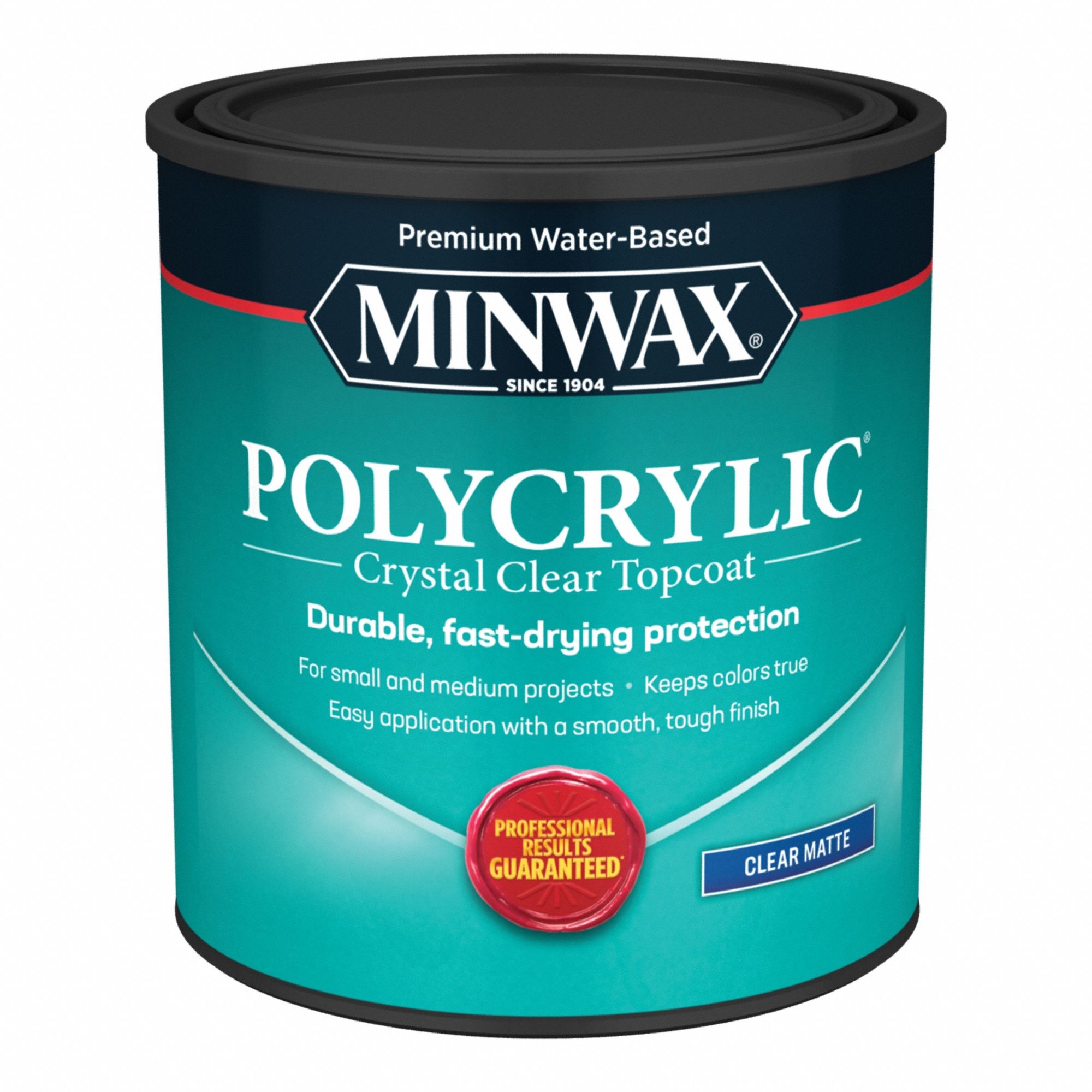 Finish: Varnish, Interior, Water, 32 fl oz Container Size, Wood, Clear, Clear, Polycrylic