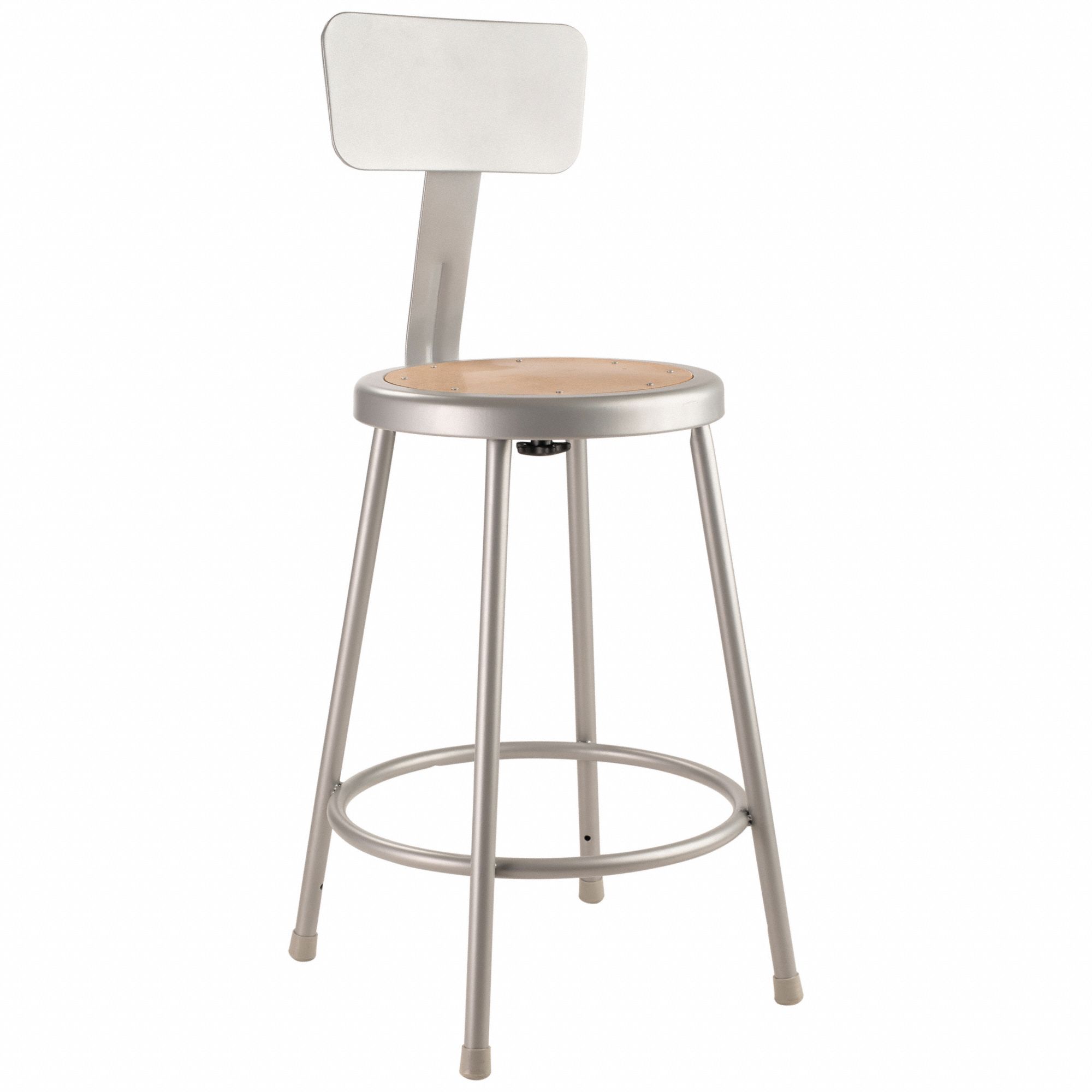 Round Stool Welded Tube Leg Gray 37 H