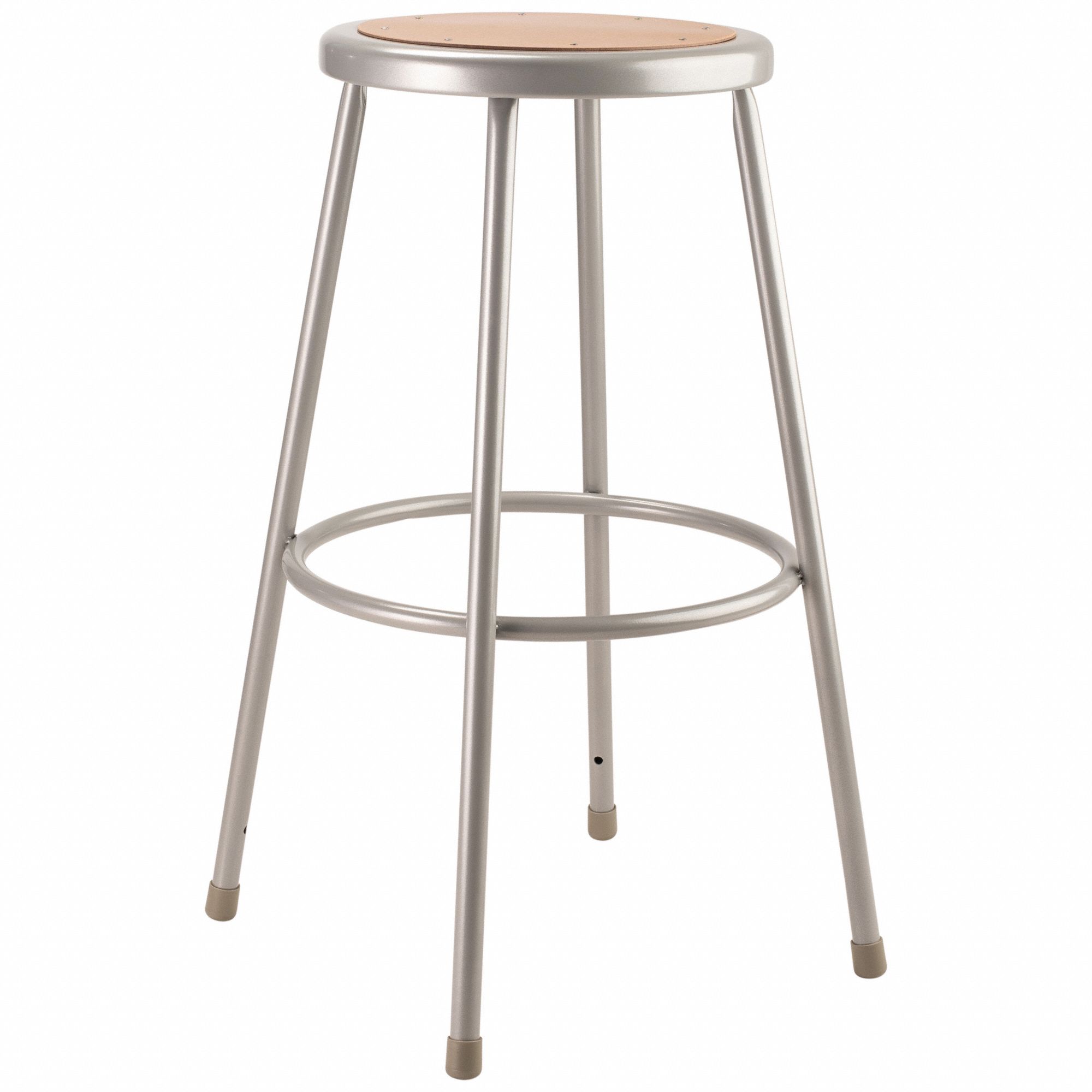 Round Stool Welded Tube Leg Gray 30 H