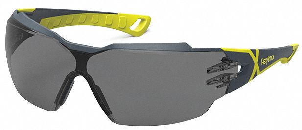 Safety Glasses: Gray 14% Lens, Half-Frame, Anti-Fog/Hard Coat/TruShield®, Dielectric/Vented