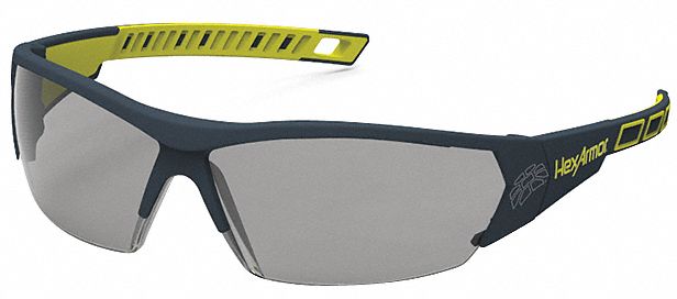 Safety Glasses: Gray Lens, Half-Frame, Anti-Fog/Hard Coat/TruShield®, Dielectric/Vented