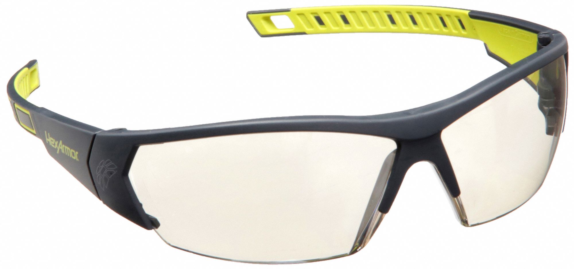 Safety Glasses: Gray Lens, Half-Frame, Anti-Fog/Hard Coat/Photochromic/TruShield®