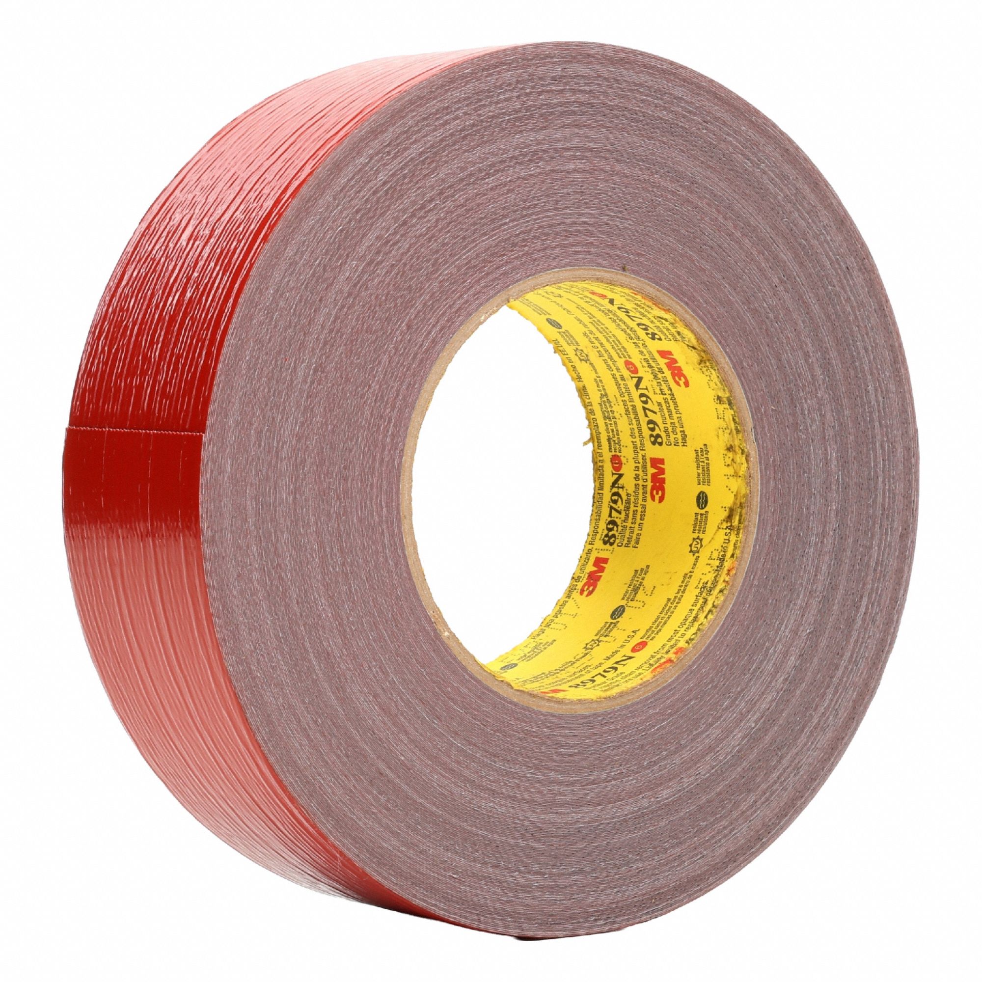 Duct Tape: Medium Duty, Red, 1 7/8 in Wd, 60 yd Lg, 11.5 mil Thick, 8979N, Rubber, Outdoor, 24 PK