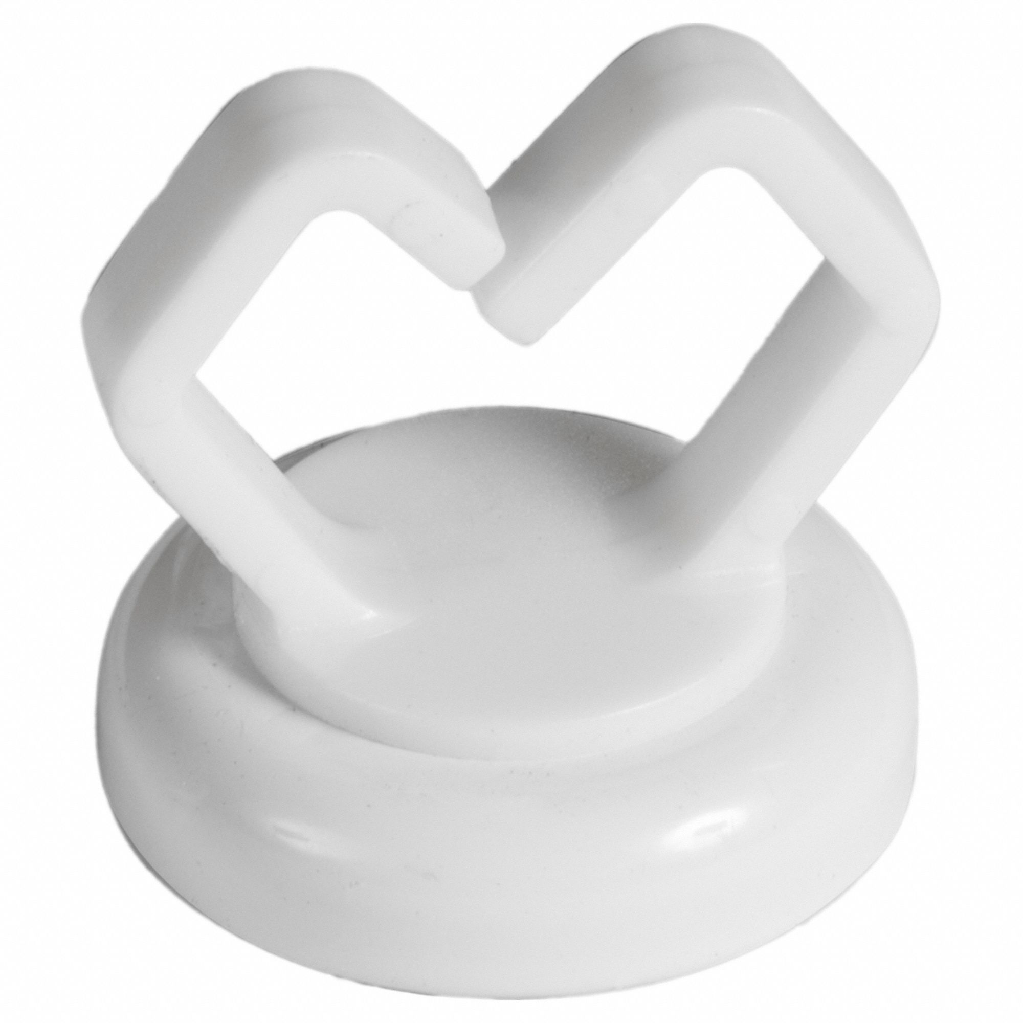 Snap-In Cable Holder: 0.5 in Max. Bundle Dia., Polymer, White, 10 lb Holding Capacity