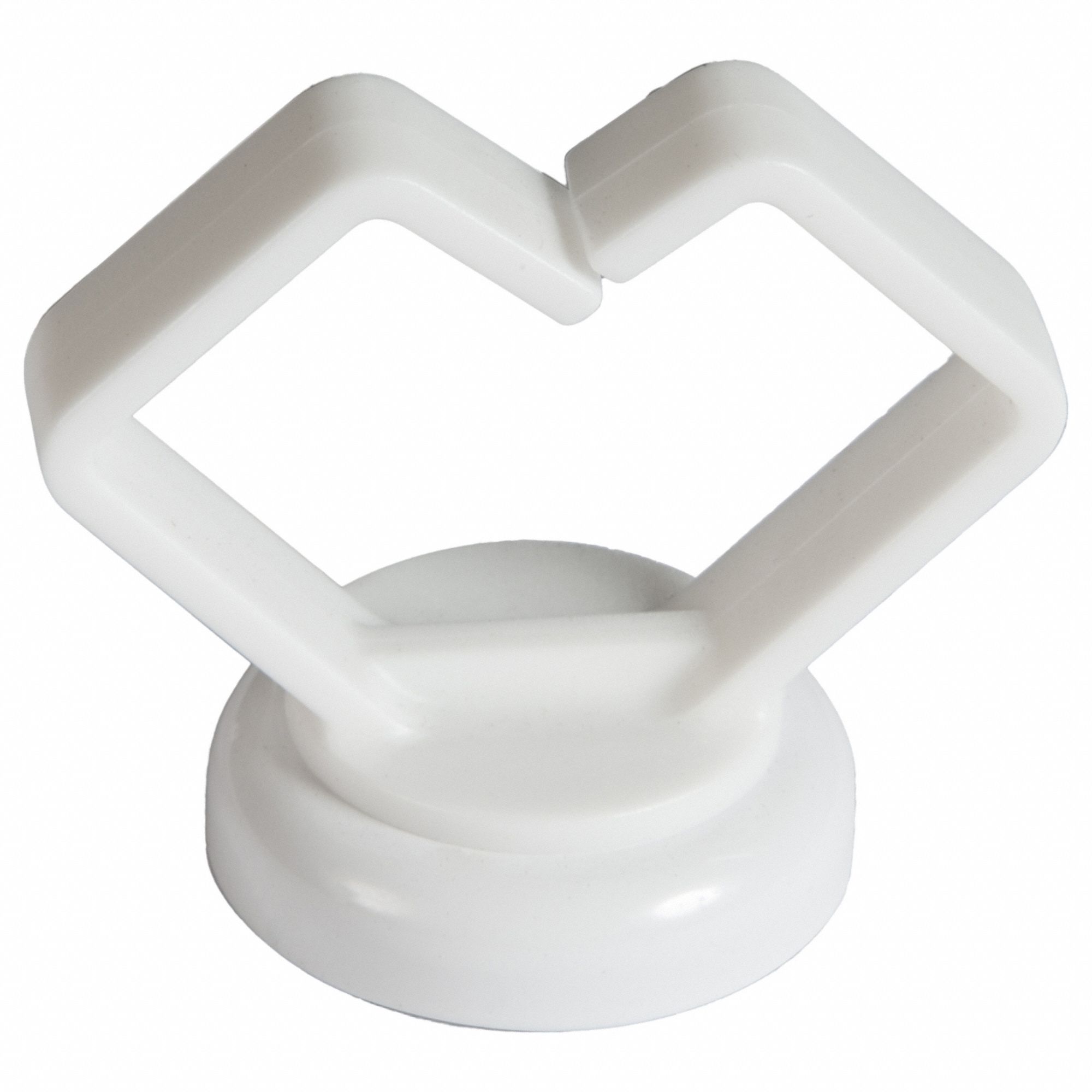 Snap-In Cable Holder: 0.75 in Max. Bundle Dia., Polymer, White, 16 lb Holding Capacity