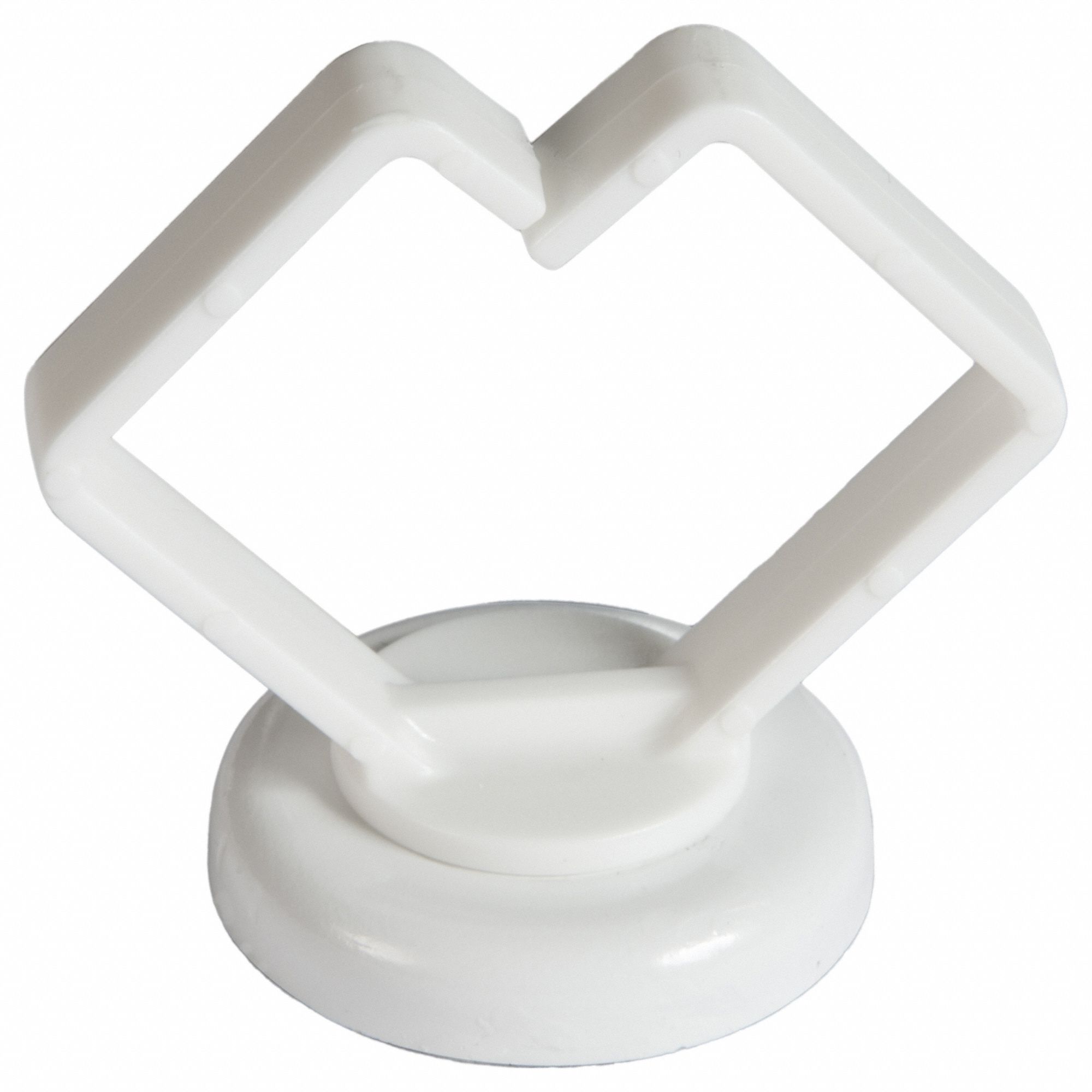 Snap-In Cable Holder: 1 in Max. Bundle Dia., Polymer, White, 15 lb Holding Capacity