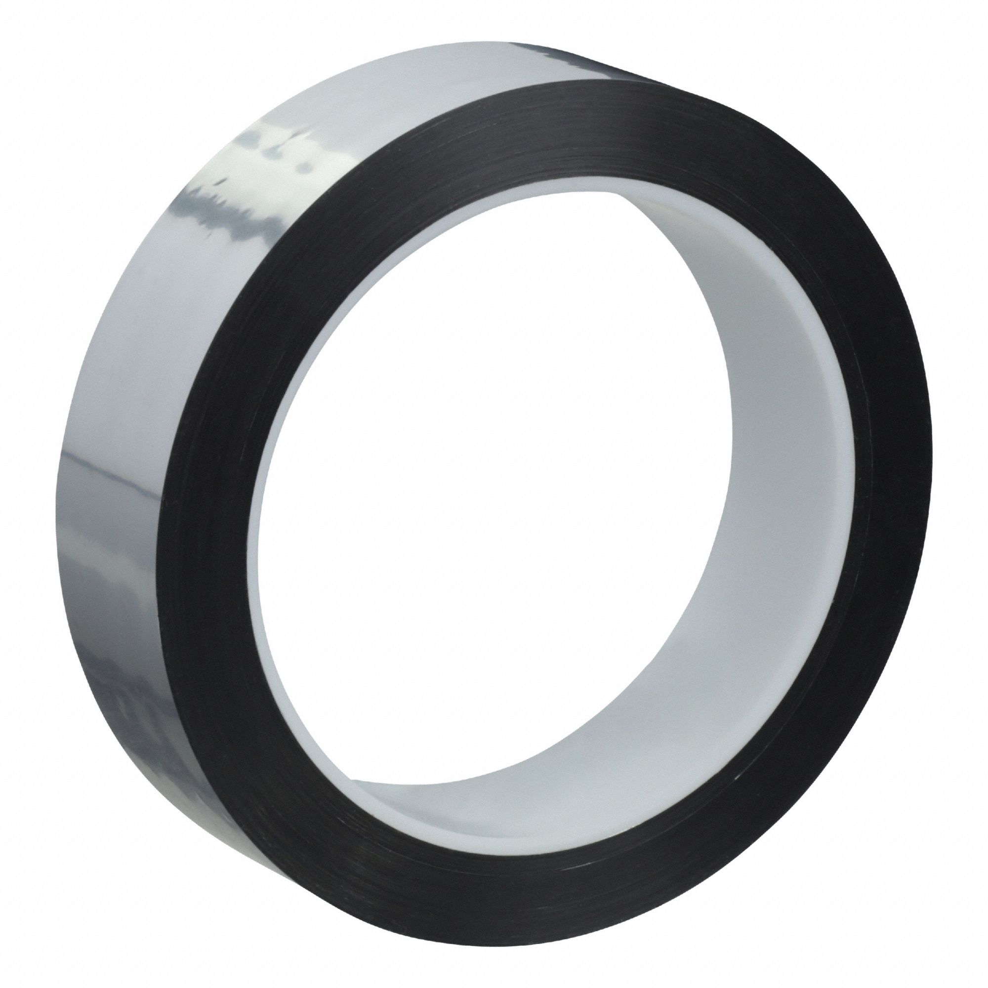Splicing Tape: Single-Sided, 1 in Wd, 72 yd Lg, 1.9 mil Thick, Silver, Acrylic, Polyester Film
