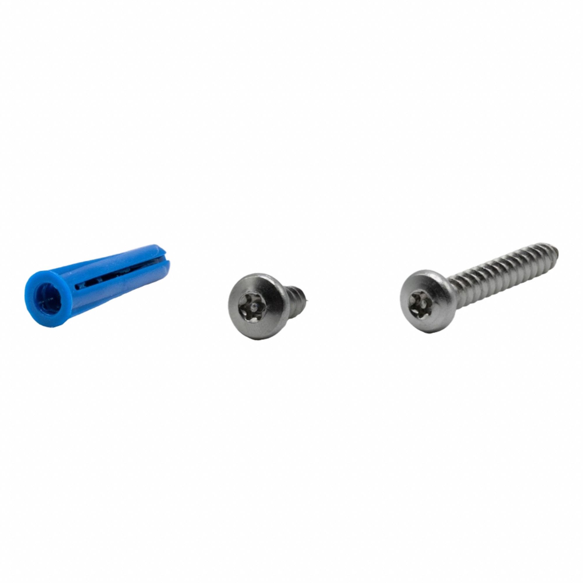 HADRIAN Screen Kit Bracket or Channel: Stainless Steel, Stainless Steel (MPN 625429). Key specifications — Hardware Pieces Included: (12) SP Plastic Anchor #14-16; Compatible Partition Material: Plastic; Finish: Stainless Steel; Component Type: Screen Kit Bracket or Channel; Brand: HADRIAN.