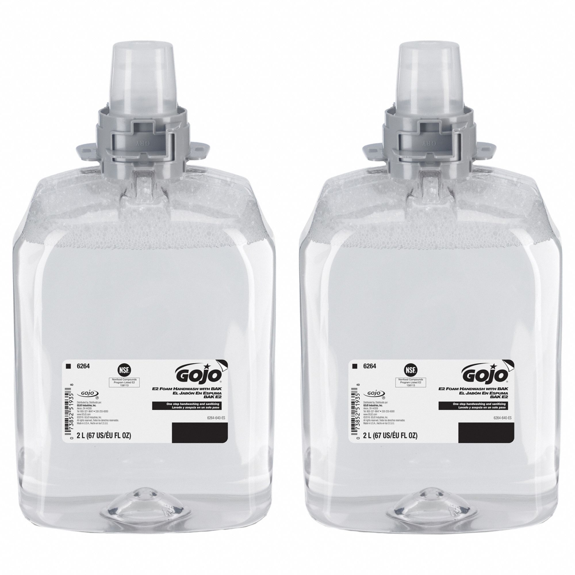 Hand Wash: Series FMX-20™, 2, 000 mL, Foam, Fragrance Free, E2, Requires Dispenser, 2 PK