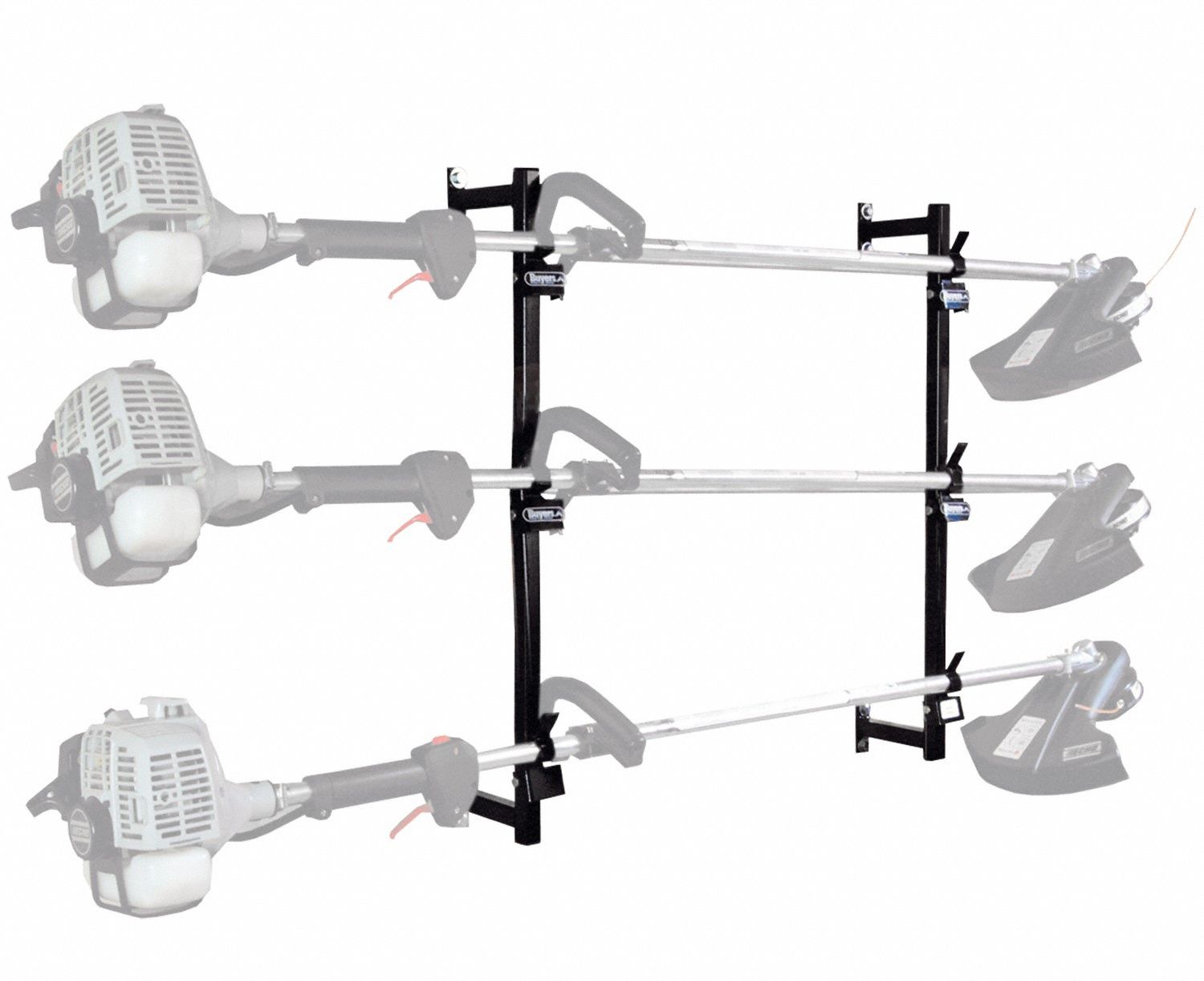 Trimmer Rack: 32 in Lg, Steel, Mounting Hardware, Trimmer Rack, 32 in Overall Ht