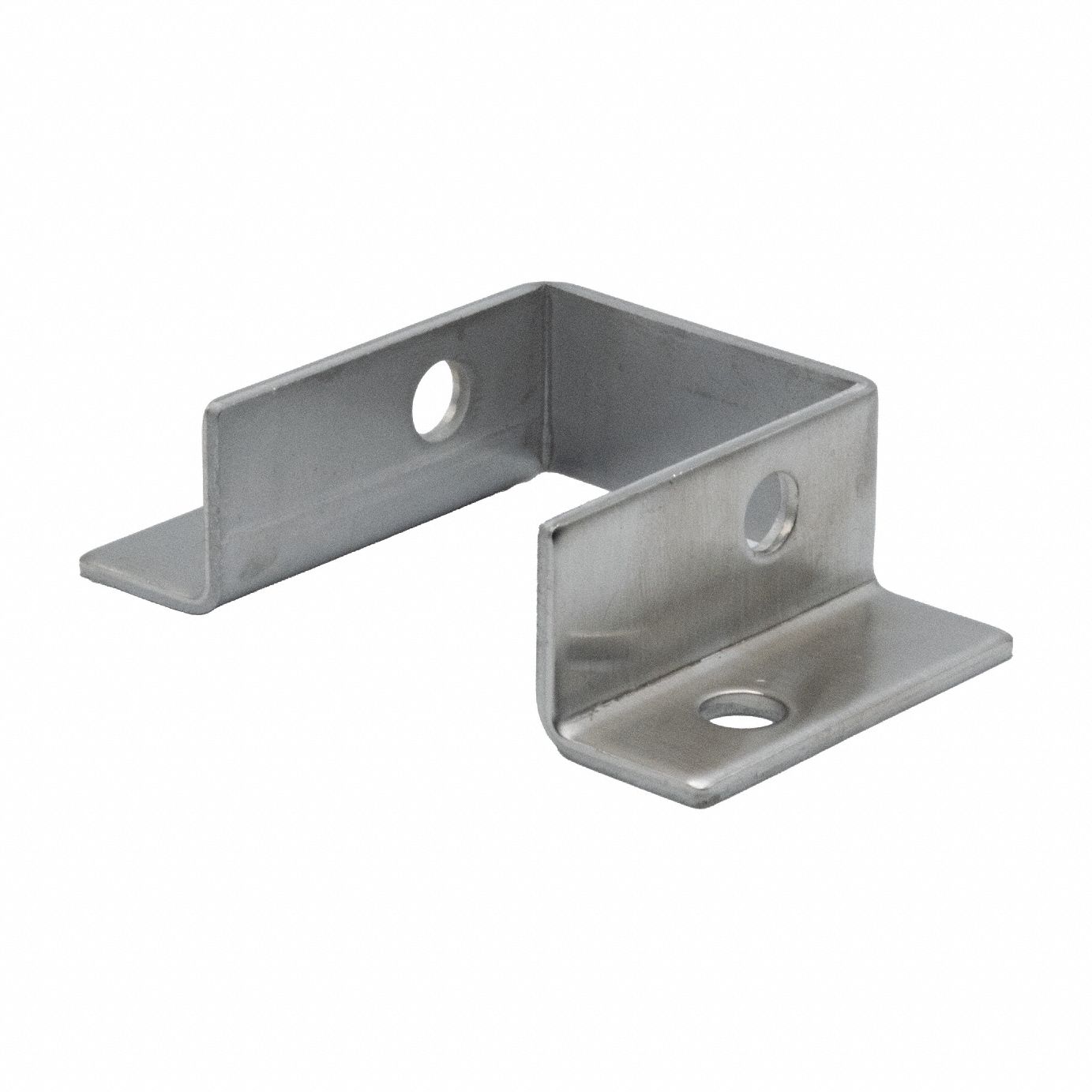 HADRIAN Headrail Wall Bracket: Chrome Zamac, Chrome-Plated, 2 1/2 in Overall Ht, 1 1/2 in Overall Wd (MPN 627110). Key specifications — Compatible Partition Material: Plastic; Material: Chrome Zamac; Finish: Chrome-Plated; Component Type: Headrail Wall Bracket; Brand: HADRIAN.