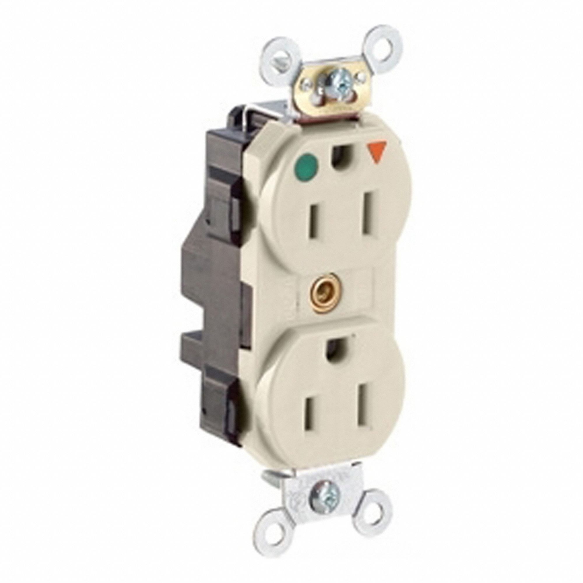 Lev-Lok IG Rec 15A 125V TR/HG LtAl