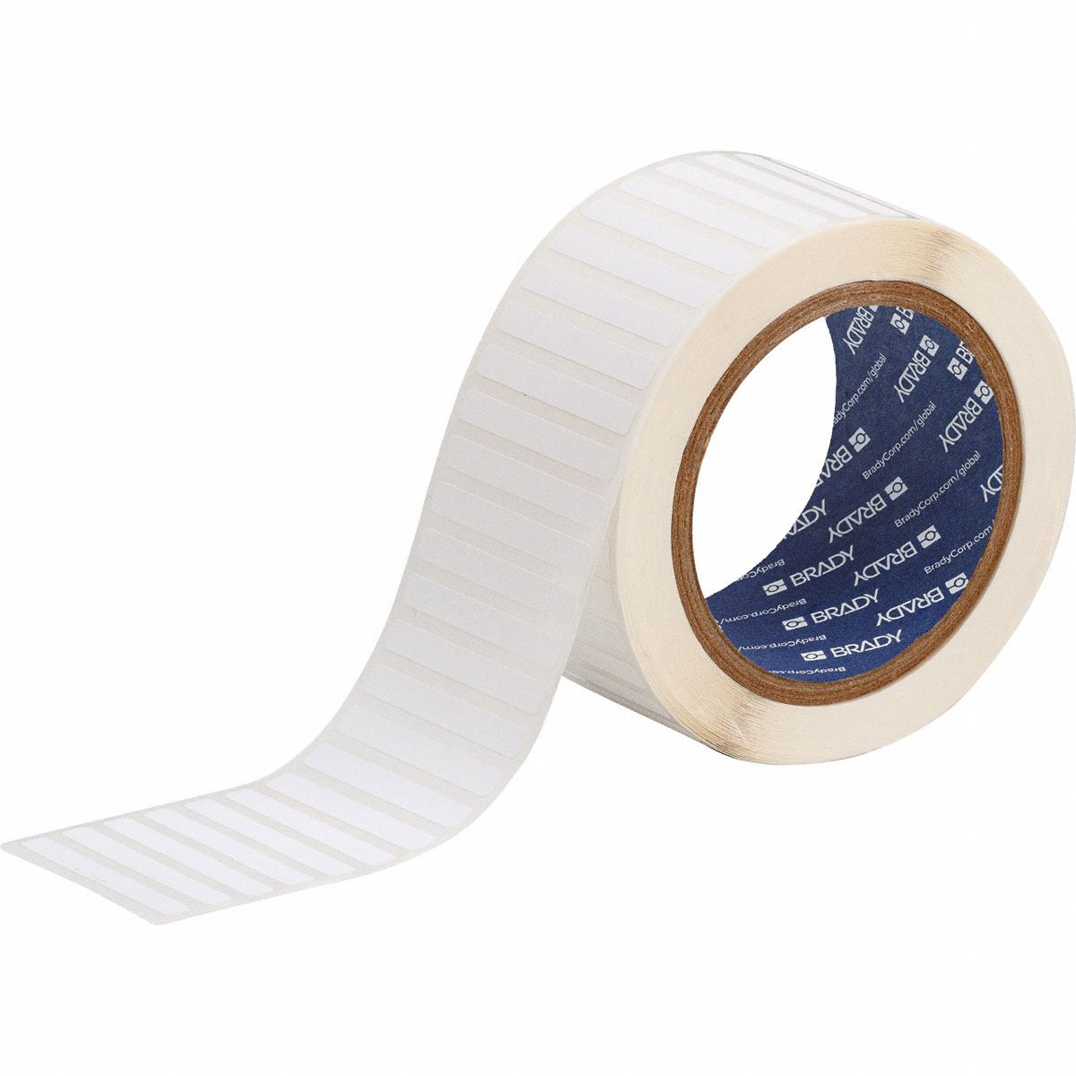 Pre-Cut Label Stock Roll: 1/4 in x 2 in, Polyester, Autoclavable/Cryogenic, White (Matte)