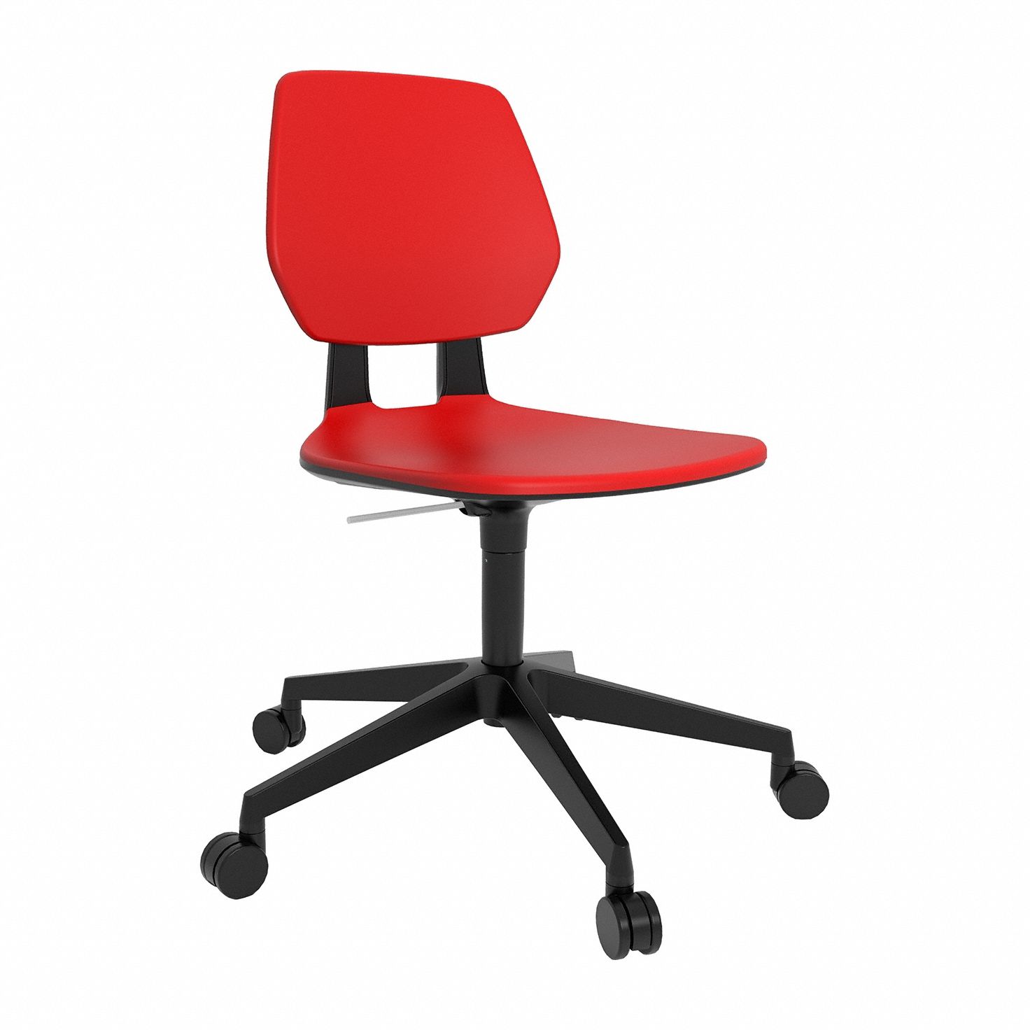 Task Chair: Commute, Plastic Material, 16 3/4 in Seat Wd, 18 in Seat Dp, Tilting Back