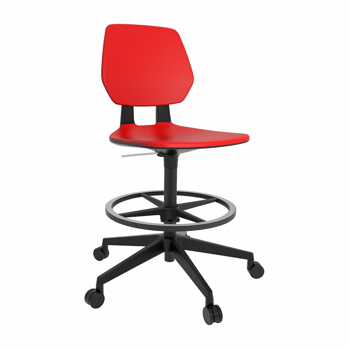 Task Chair: Commute, Plastic Material, 17 3/4 in Seat Wd, 18 in Seat Dp, Tilting Back
