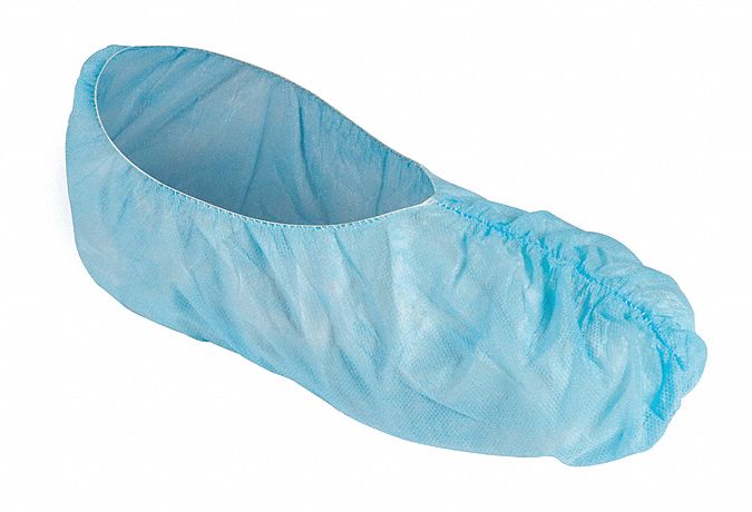 Shoe Covers: Polypropylene, Blue, XL, 300 PK