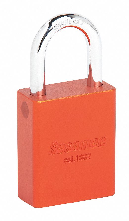 Alum Safety Lockout Padlock, KA, Orange