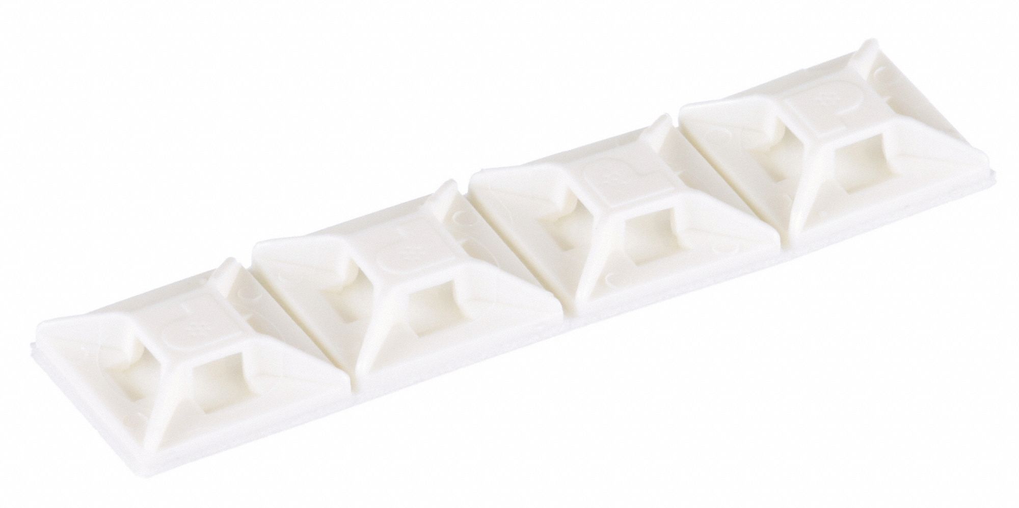PANDUIT Cable Tie Mounting Base, Adhesive Mount, Material Nylon 6/6, Number of Entries 4, PK 100