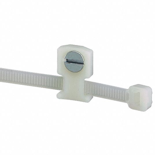 PANDUIT, 0.11 in Slot Wd, 0.05 in Slot Ht, Low Profile Cable Tie Mount -  62PC73