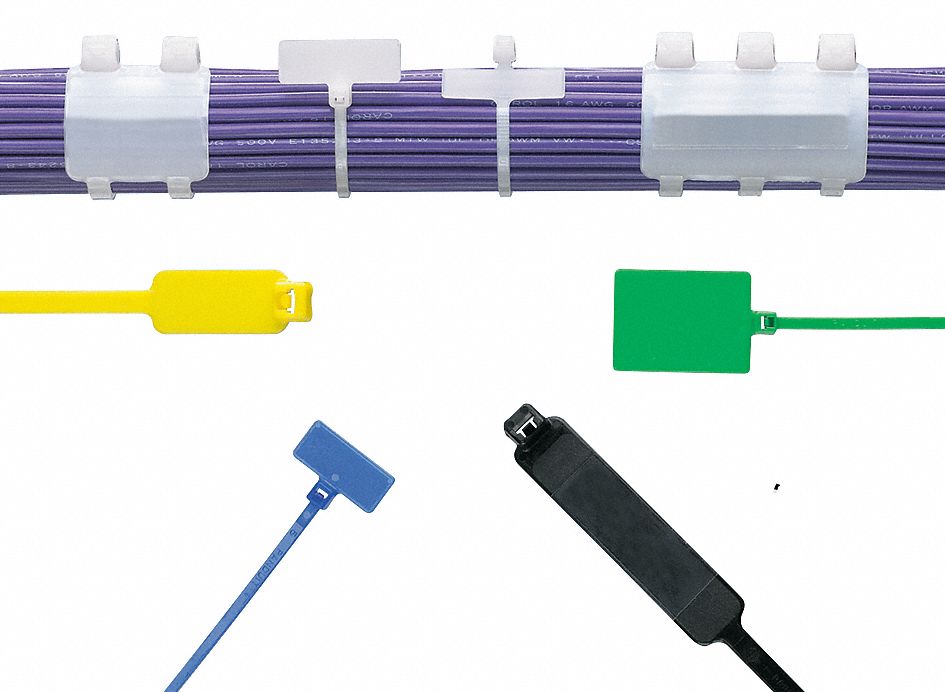 PANDUIT, 8 In Nominal Lg, 2 In Nominal Max. Bundle Dia., Cable Tie ...