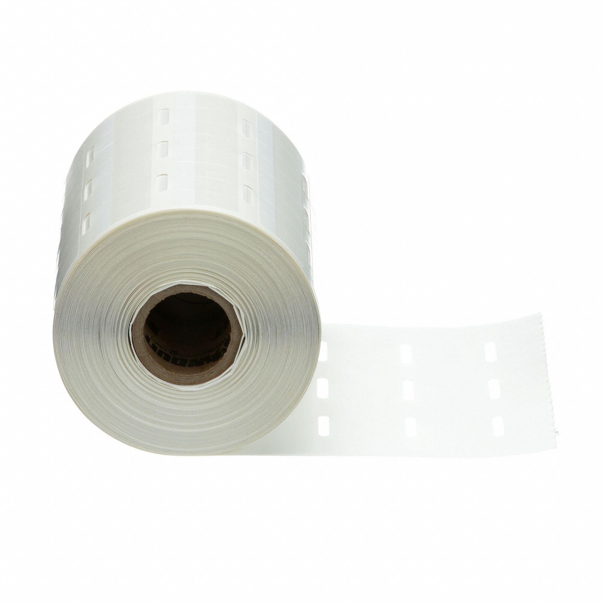 Wraparound Label: 3/4 in x 1/2 in, 4 in, Self-Extinguishing Vinyl, White (Matte)