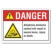 Danger: Anhydrous Ammonia Contact Will Result In Severe Burns, Injury Or Death. Signs