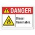 Danger: Diesel Flammable. Signs