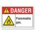 Danger: Flammable Gas. Signs