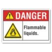 Danger: Flammable Liquids. Signs