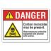 Danger: Carbon Monoxide May Be Present. Wear Necessary Protective Equipment And Proceed With Caution. Signs