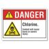 Danger: Chlorine. Contact Will Cause Burns Or Severe Injury. Signs
