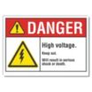 Danger: High Voltage. Keep Out. Will Result In Serious Shock Or Death. Signs