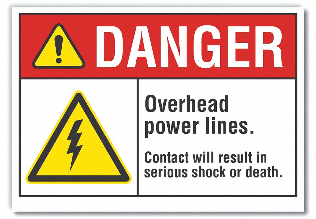 Reflective Sheeting Adhesive Sign Mounting Overhead Power Lines