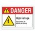Danger: High Voltage. Turn Power Off Before Servicing. Signs