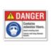 Danger: Contains Asbestos Fibers. Avoid Creating Dust. Cancer And Lung Disease Hazard. Signs