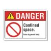 Danger: Confined Space. Enter By Permit Only. Signs