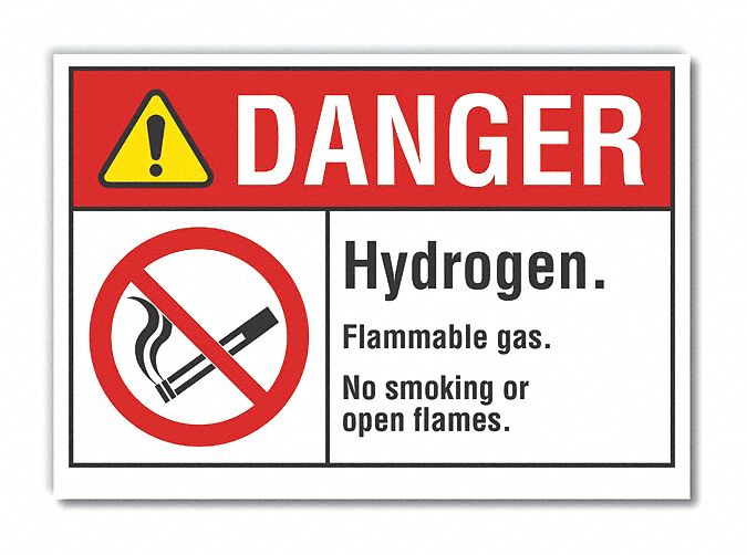 No Smoking Danger Label: Polyester, Adhesive Sign Mounting, 10 in x 14 in Nominal Sign Size, Danger