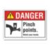 Danger: Pinch Points. Watch Your Hands. Signs