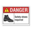 Danger: Safety Shoes Required Signs