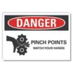 Danger: Pinch Points Watch Your Hands Signs