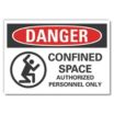 Danger: Confined Space Authorized Personnel Only Signs