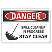 Danger: Spill Cleanup In Progress Stay Clear Signs image