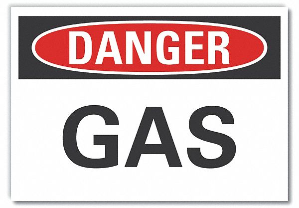  Gasoline Danger Label: Polyester, Adhesive Sign Mounting, 10 in x 14 in Nominal Sign Size